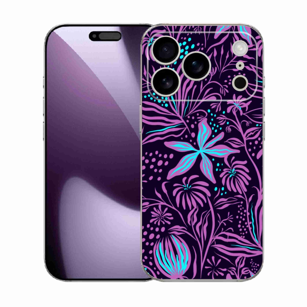 Gelový kryt mmCase na iPhone 17 Pro - květiny 2