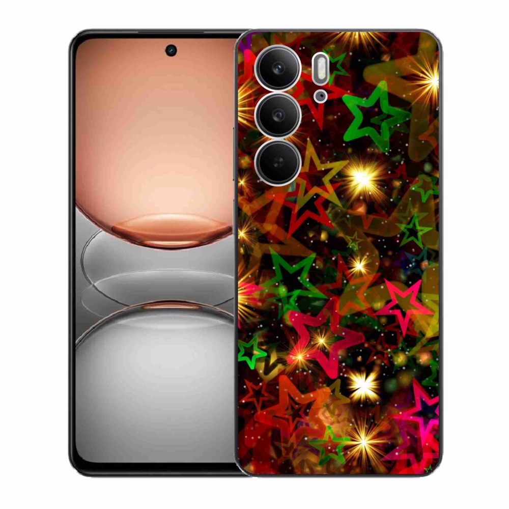 Gelový kryt mmCase na Realme C75 - barevné hvězdičky