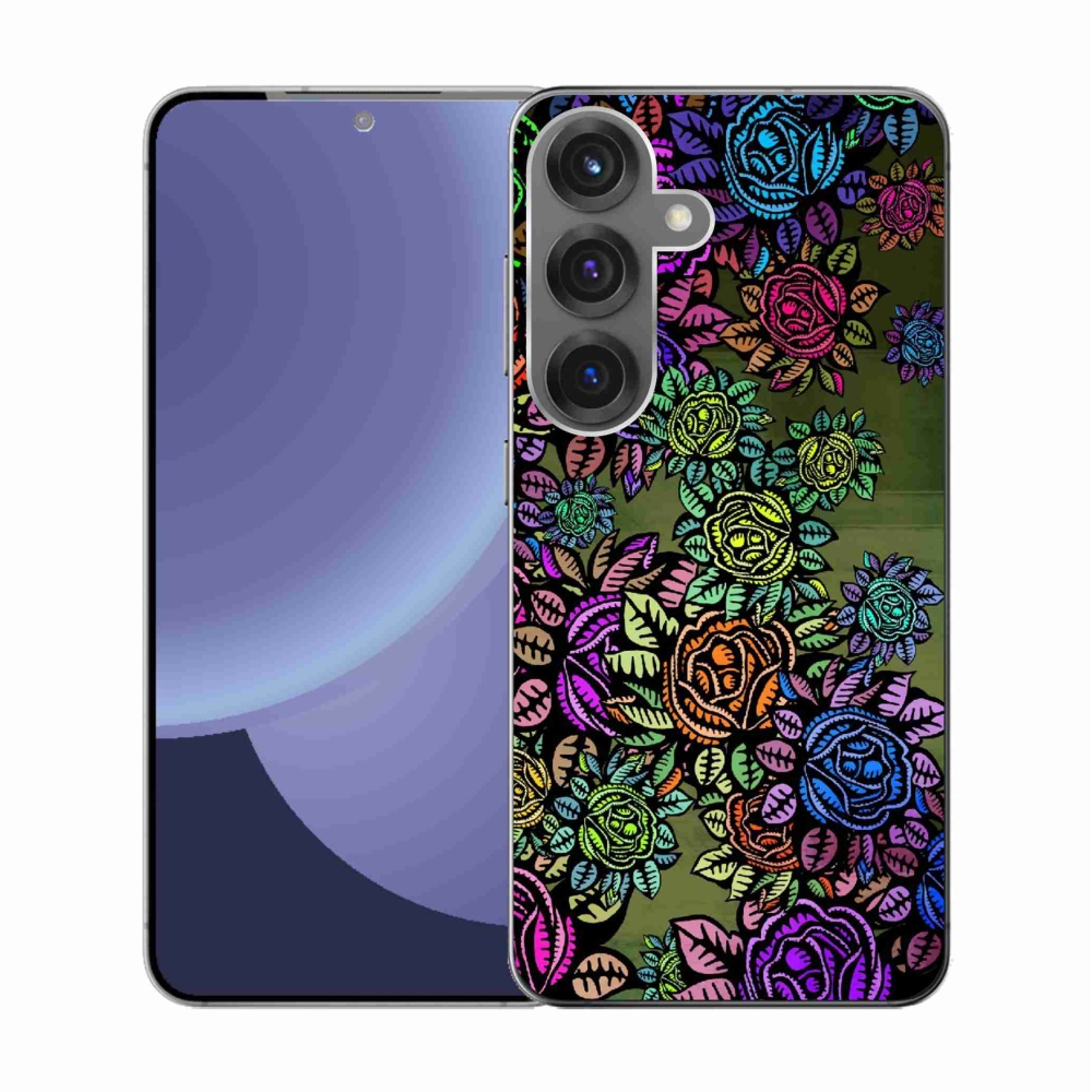 Gelový kryt mmCase na Samsung Galaxy S25 - květiny 6