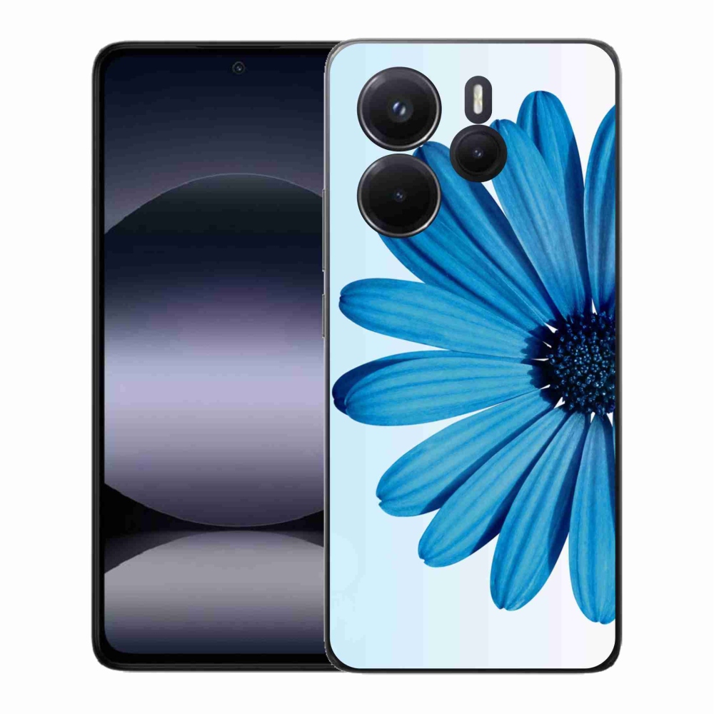 Gelový kryt mmCase na Xiaomi Redmi Note 14 - modrá kopretina