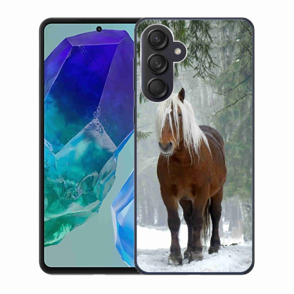 Gelový obal mmCase na Samsung Galaxy M55 5G - kůň v lese