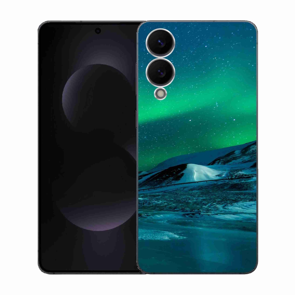 Gelový kryt mmCase na Samsung Galaxy S25 Edge - polární záře