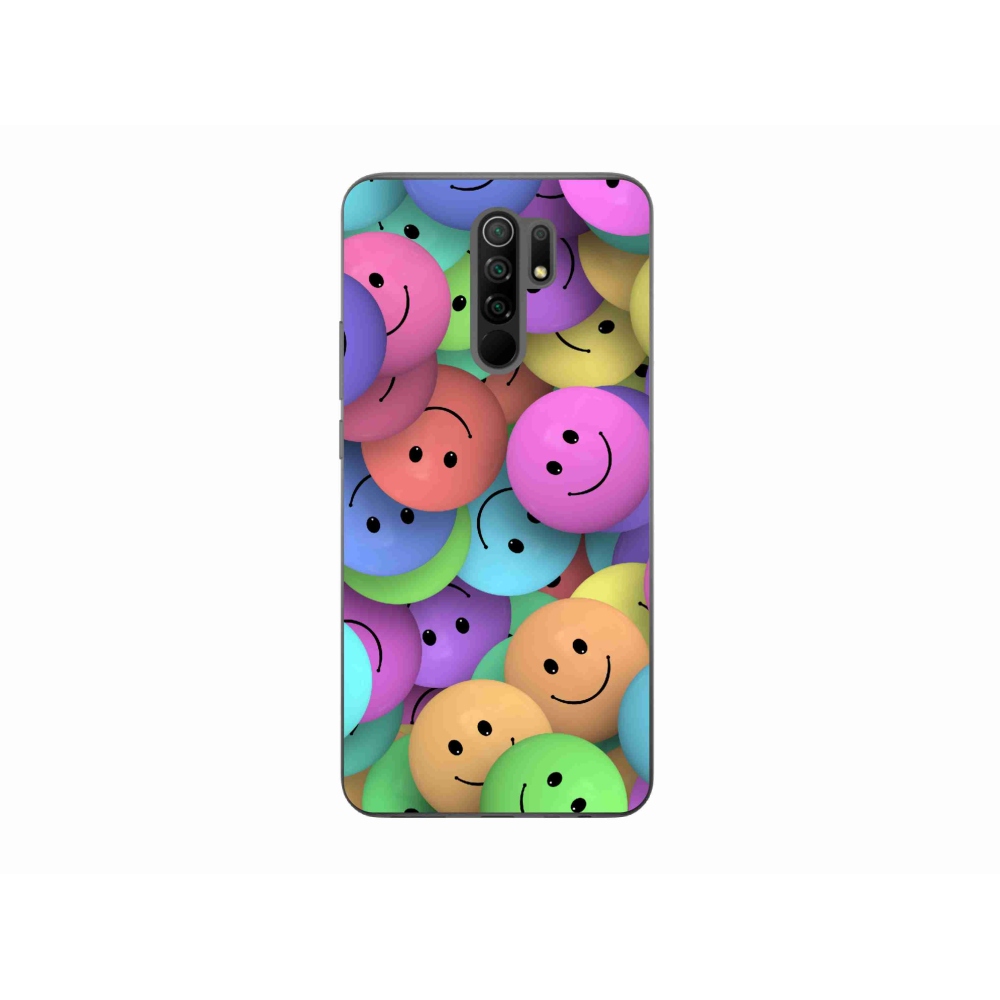 Gelový kryt mmCase na mobil Xiaomi Redmi 9 - barevní smajlíci