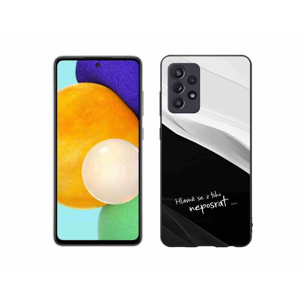 Gelový kryt mmCase na Samsung Galaxy A52/A52 5G - vtipný text 13 černobílé pozadí