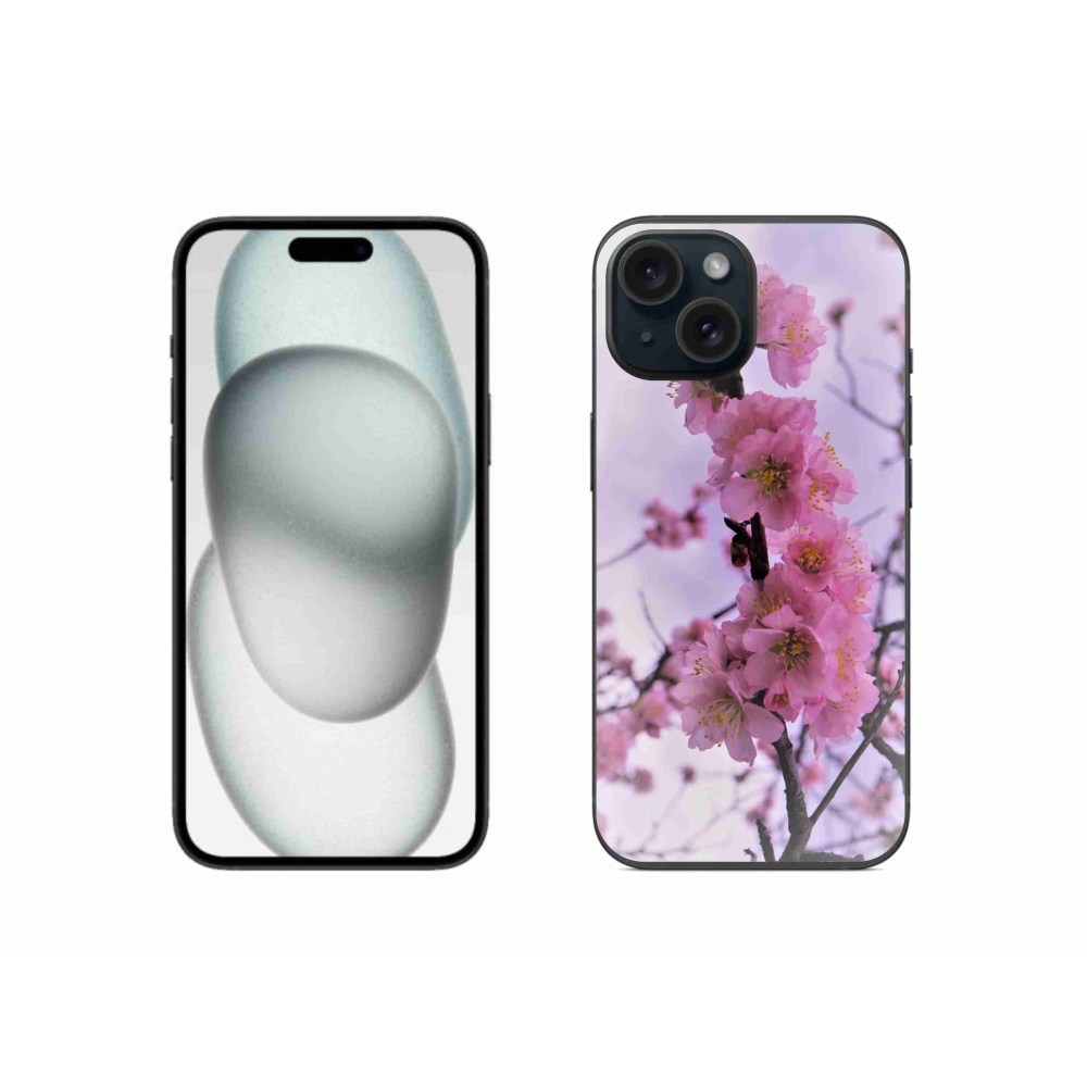 Gelový kryt mmCase na iPhone 15 - květiny 7