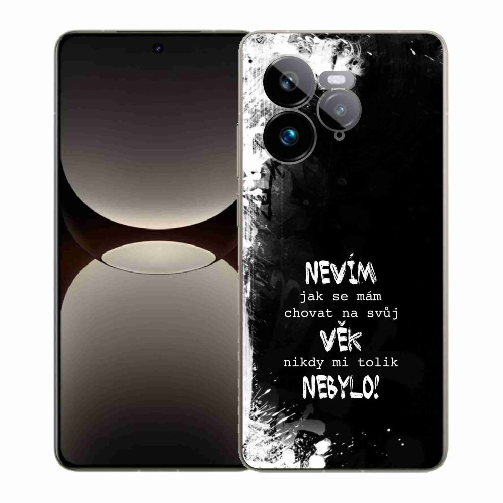 Gelový kryt mmCase na Realme GT 7 Pro 5G - vtipný text 14 černé pozadí