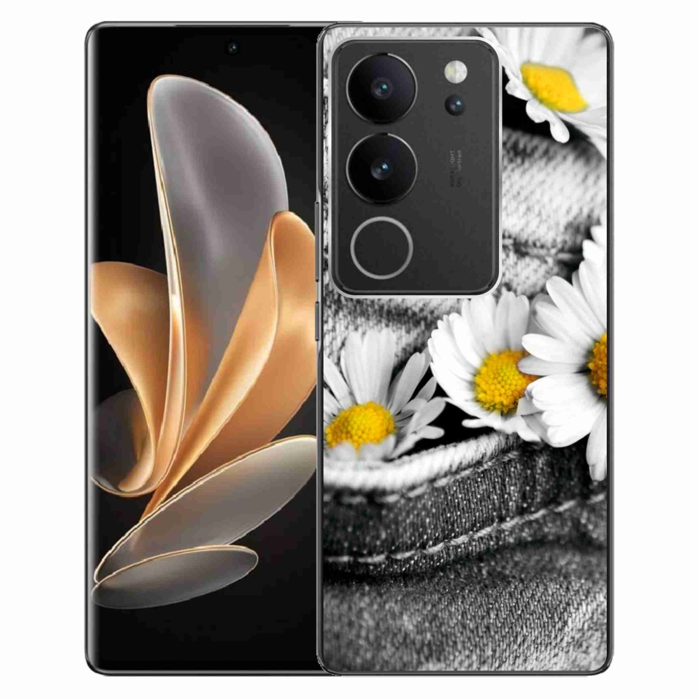 Gelový obal mmCase na Vivo V29 5G - kopretiny