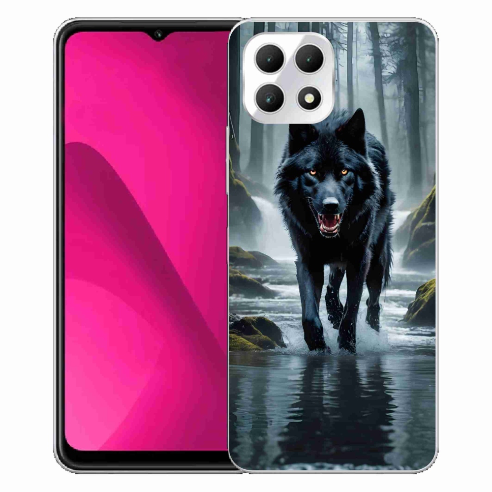 Gelový kryt mmCase na T-Mobile T Phone 2 - černý vlk