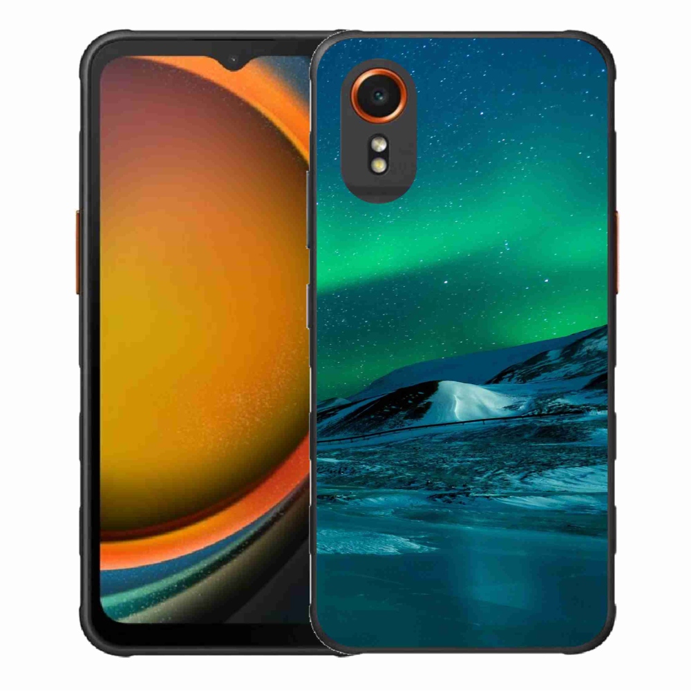 Gelový kryt mmCase na Samsung Galaxy Xcover 7 - polární záře