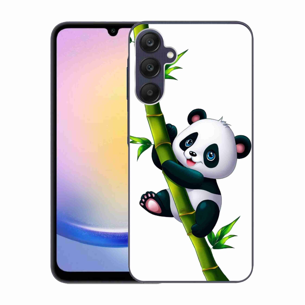 Gelový kryt mmCase na Samsung Galaxy A25 5G - panda na bambusu