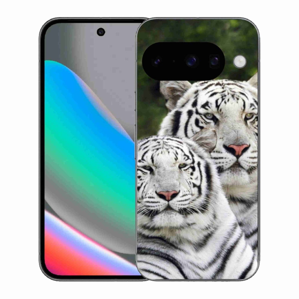 Gelový kryt mmCase na Google Pixel 10 - bílí tygři