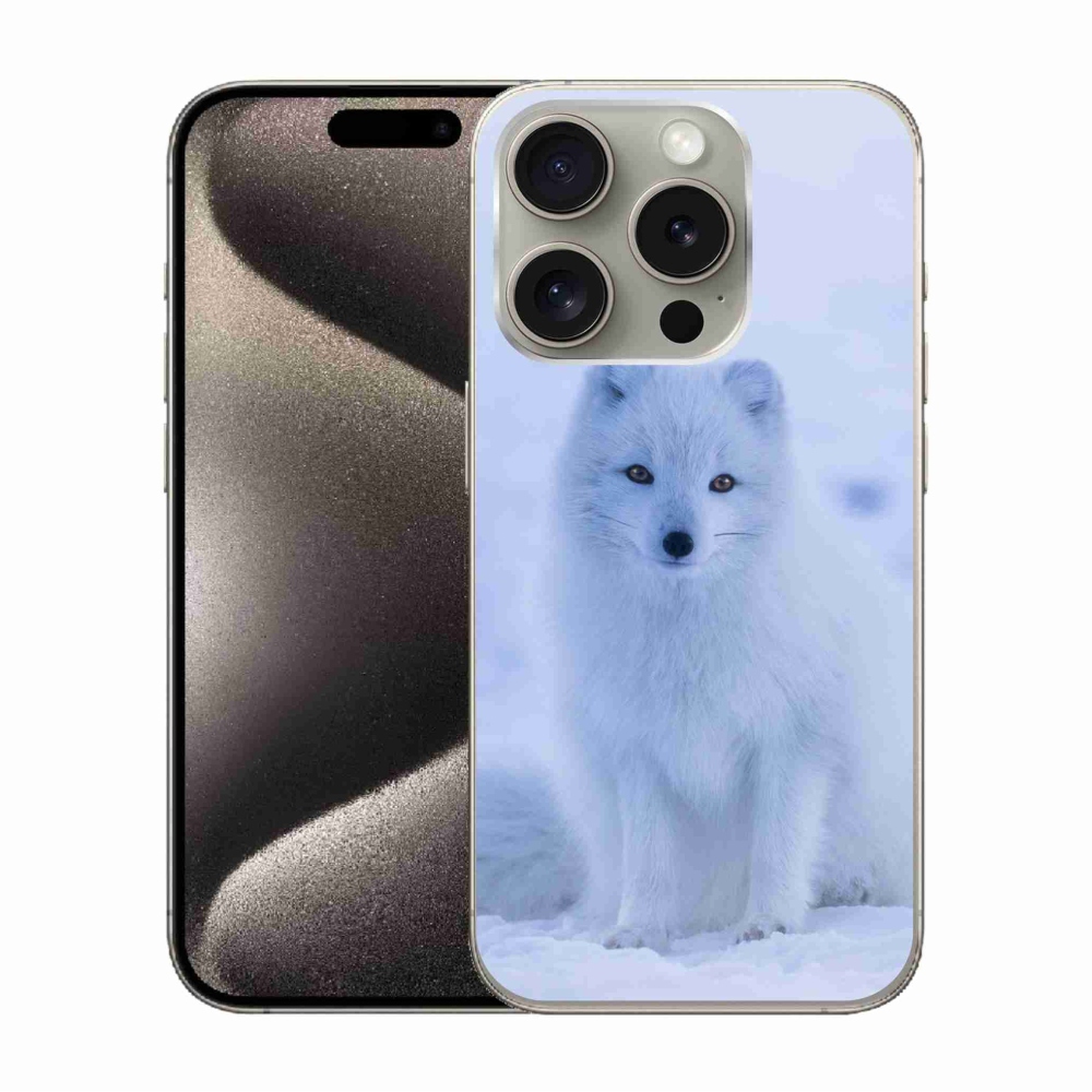 Gelový kryt mmCase na iPhone 15 Pro - polární liška