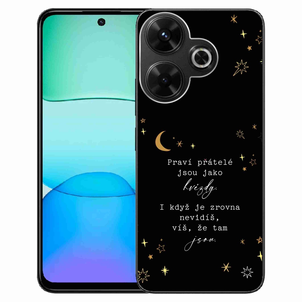 Gelový kryt mmCase na Xiaomi Redmi 13 4G/Poco M6 4G  - citát 6 černé pozadí