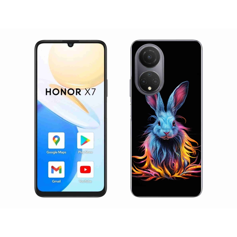 Gelový kryt mmCase na Honor X7 - abstraktní zajíc