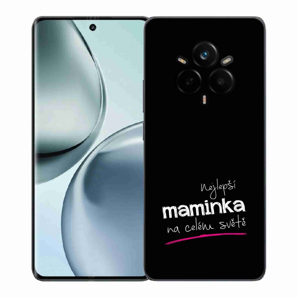 Gelový kryt mmCase na Realme 14 Pro+ 5G - nejlepší maminka 4 černé pozadí