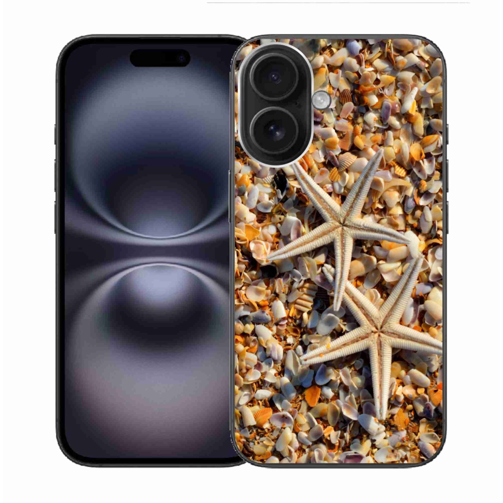 Gelový kryt mmCase na iPhone 16 - mořské hvězdice