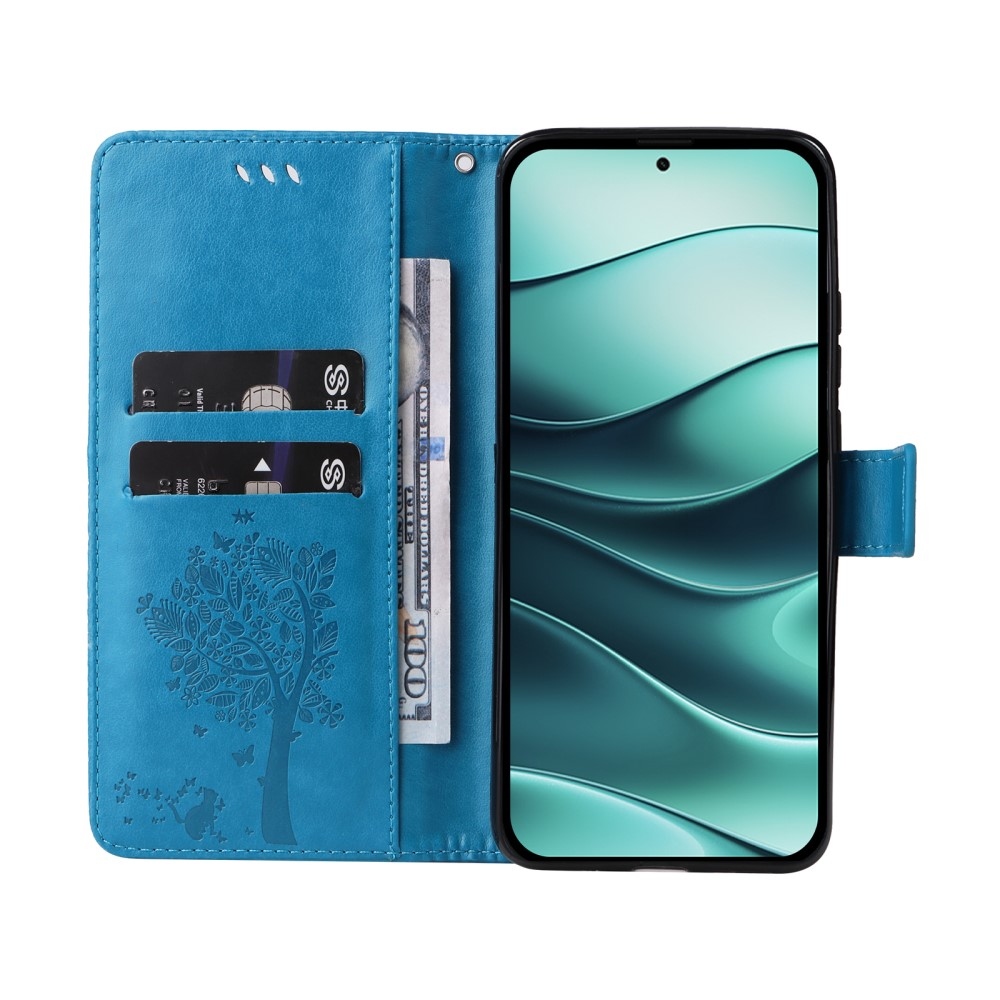 Trees knížkové pouzdro na Xiaomi Redmi Note 14 5G - modré