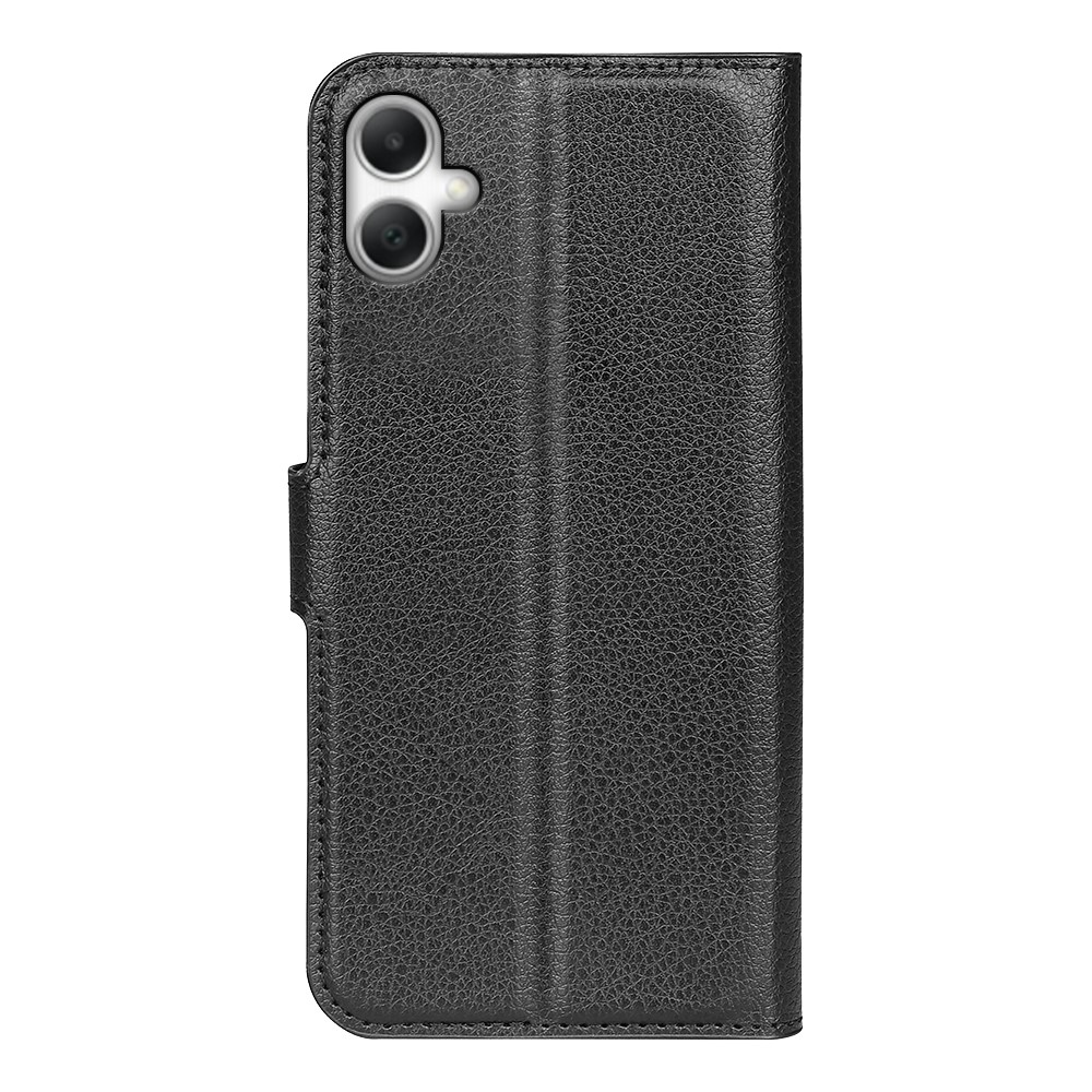Litchi knížkové pouzdro na Samsung Galaxy A07 4G - černé