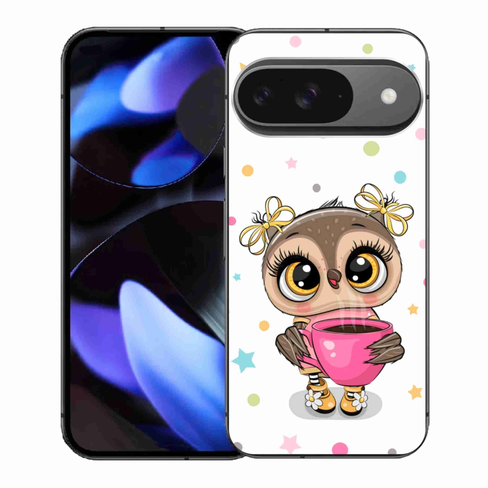 Gelový kryt mmCase na Google Pixel 9/9 Pro - kreslená sovička