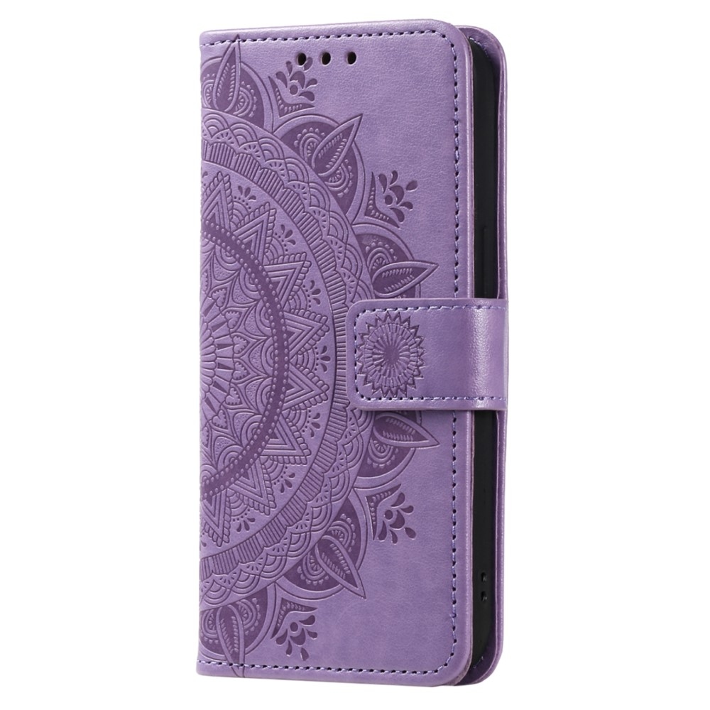 Mandala knížkové pouzdro na Samsung Galaxy A06 4G - fialové