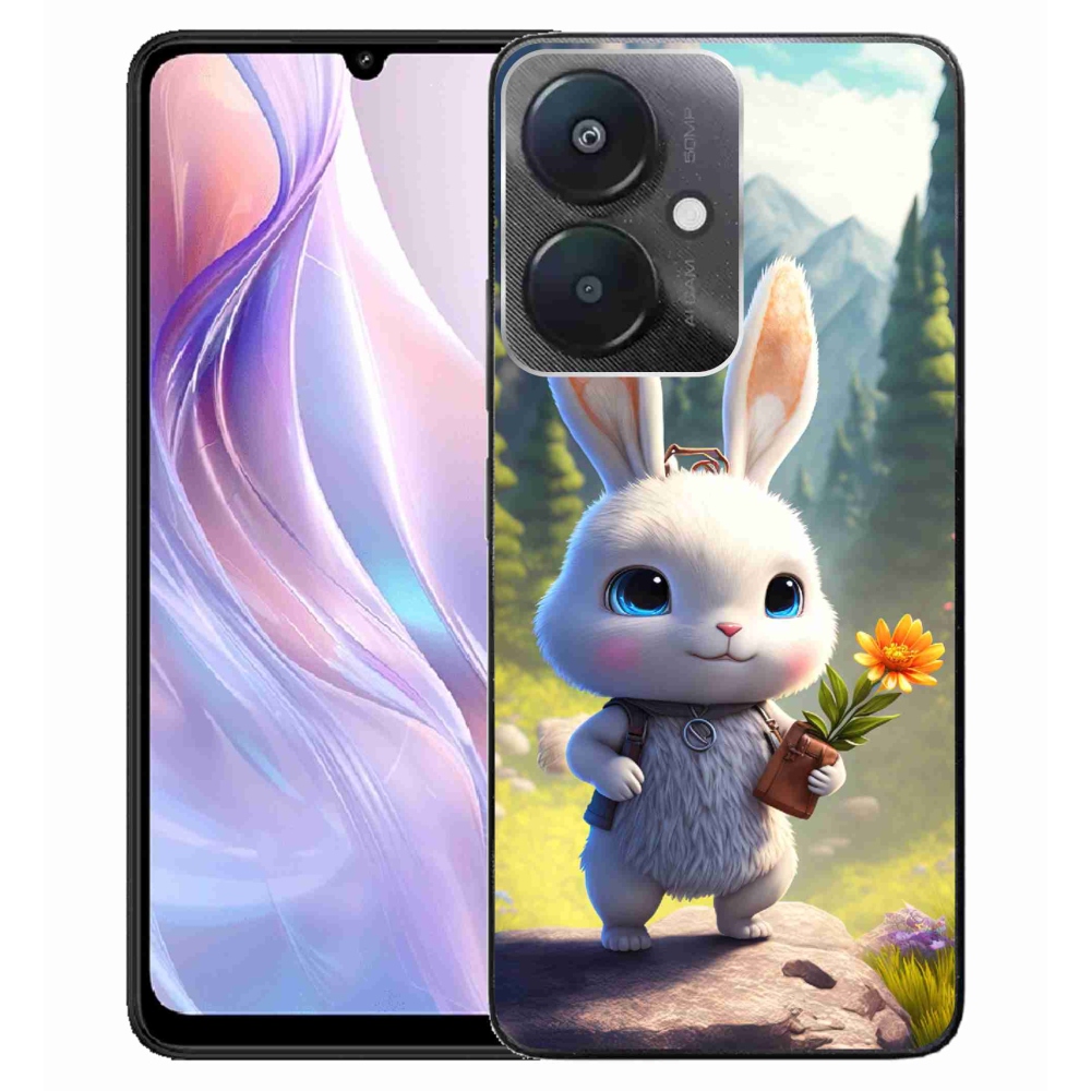 Gelový kryt mmCase na Xiaomi Redmi 13C 5G - roztomilý králíček