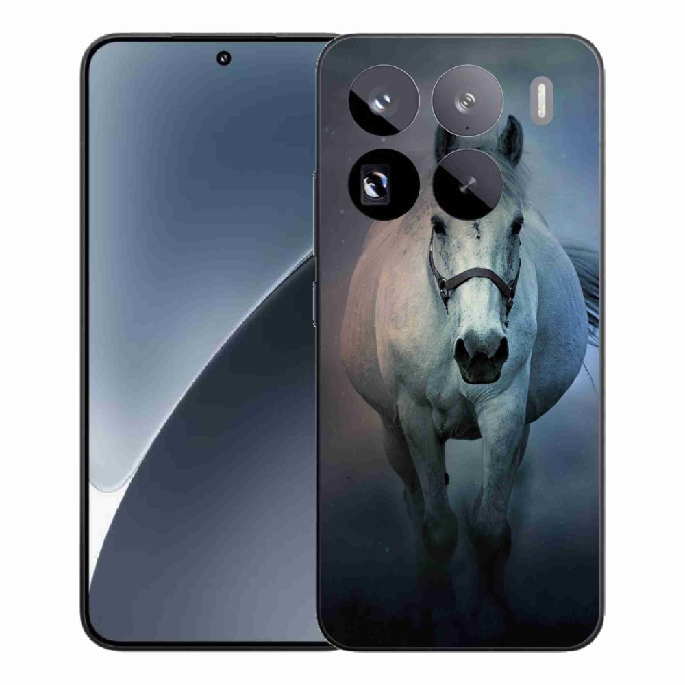 Gelový kryt mmCase na Xiaomi 15 Pro - běžící bílý kůň
