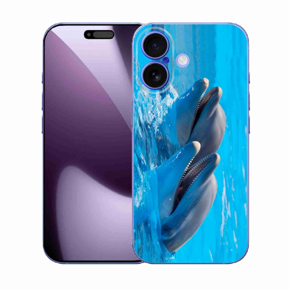 Gelový kryt mmCase na iPhone 17 - delfíni