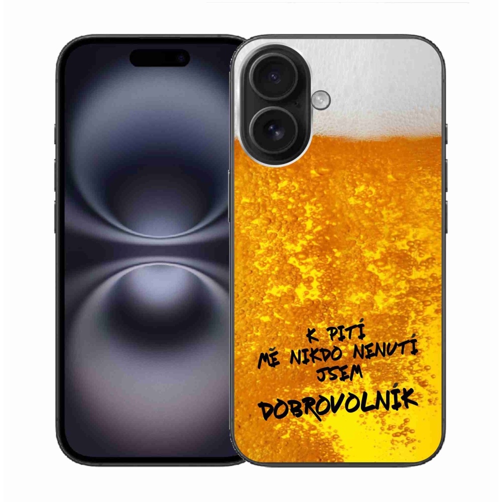 Gelový kryt mmCase na iPhone 16 - pivní motiv 4