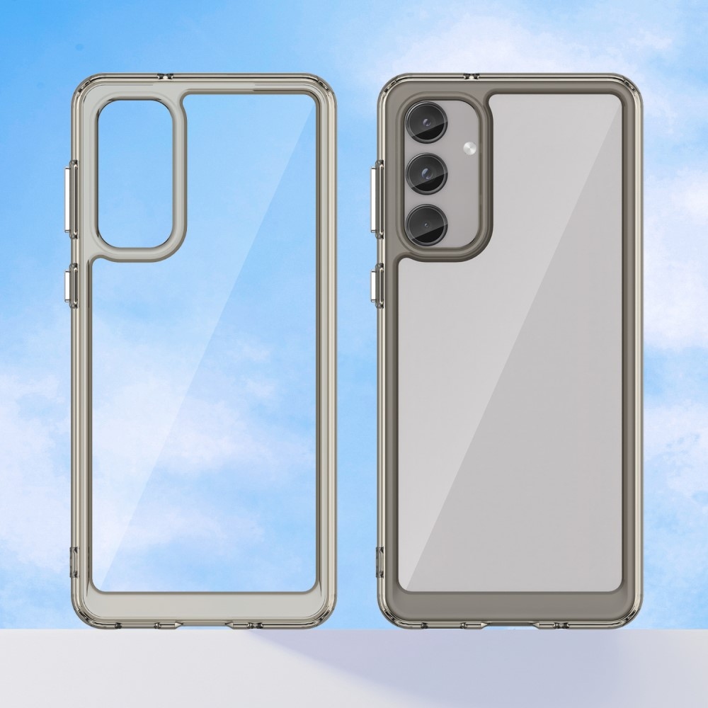 Gelový obal s pevnými zády na Samsung Galaxy M55 5G - šedý