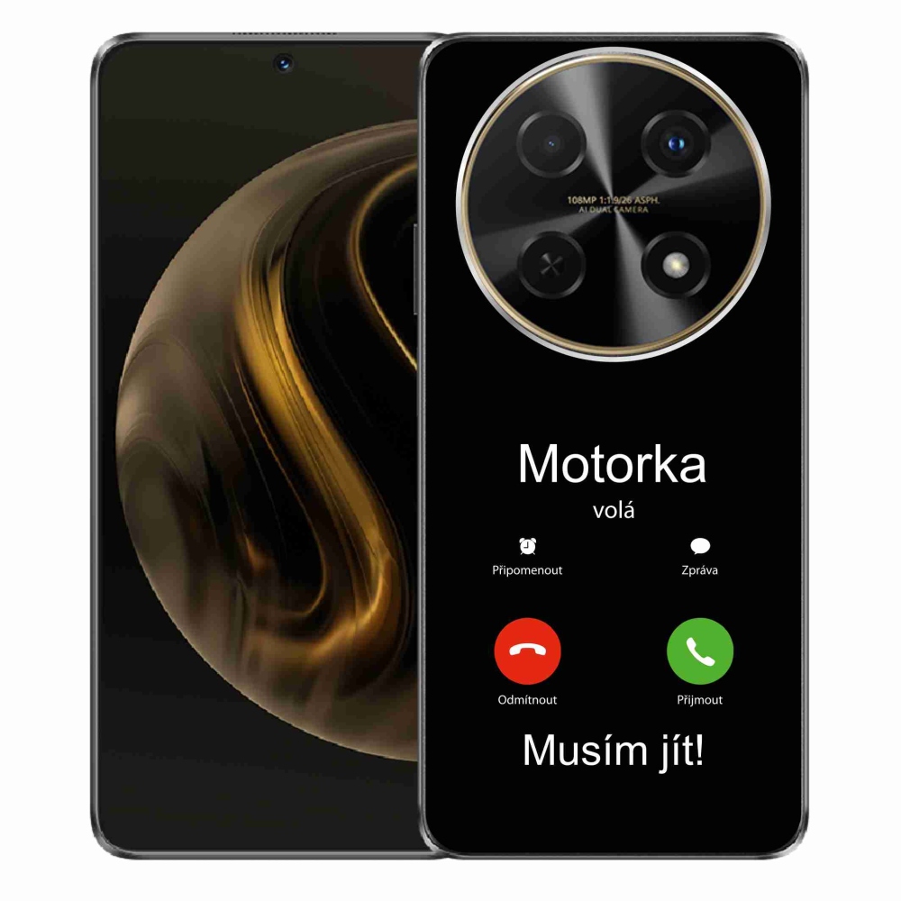 Gelový kryt mmCase na Huawei Nova 12i - motorka volá černé pozadí