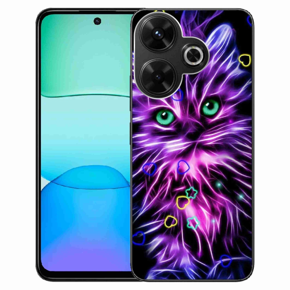 Gelový kryt mmCase na Xiaomi Redmi 13 4G/Poco M6 4G - abstraktní kočka