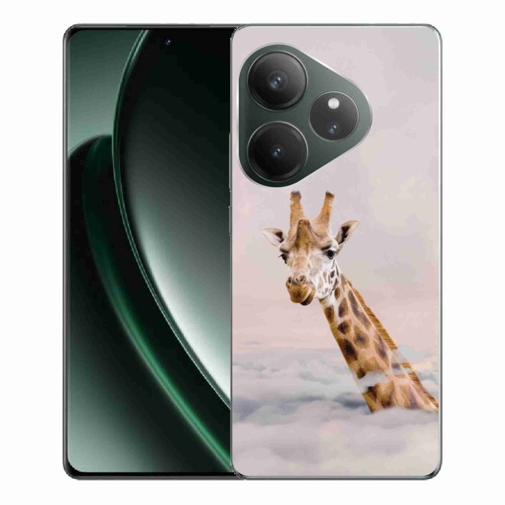 Gelový kryt mmCase na Realme GT 6 5G/GT 6T 5G - žirafa v oblacích