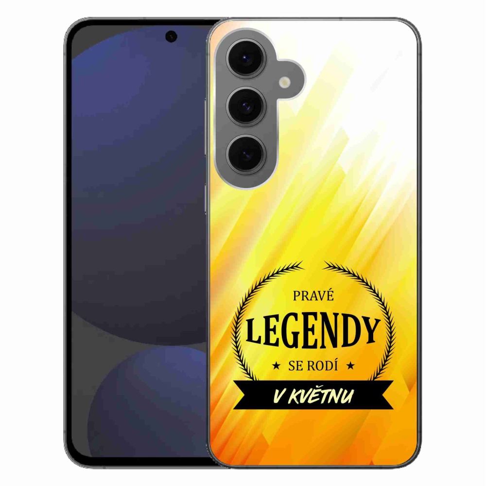 Gelový kryt mmCase na Samsung Galaxy S24 FE - legendy v květnu žluté pozadí