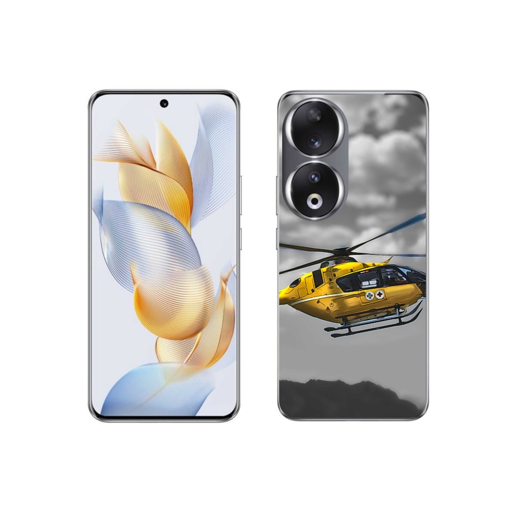 Gelový kryt mmCase na Honor 90 - žlutá helikoptéra