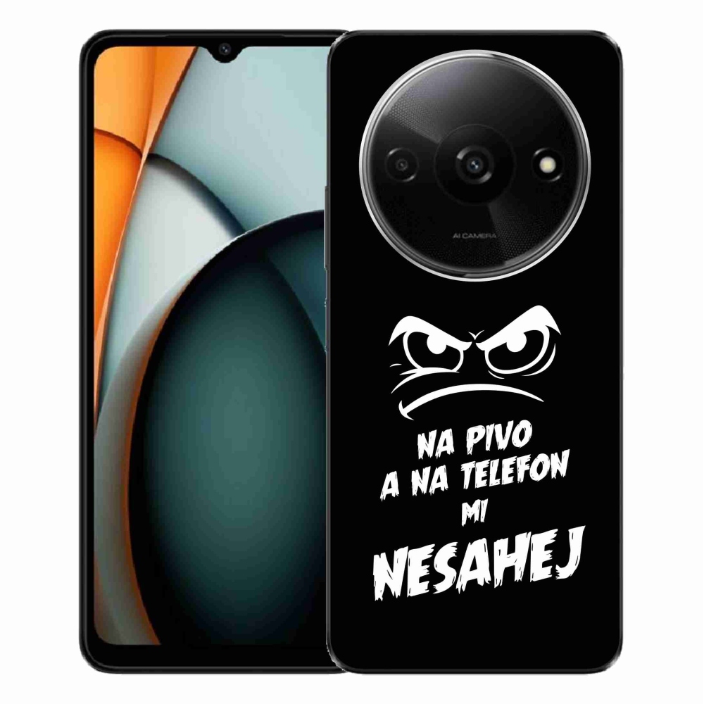 Gelový kryt mmCase na Xiaomi Redmi A3  - pivní motiv 2 černé pozadí