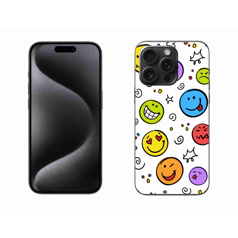 Gelový kryt mmCase na iPhone 15 Pro Max - smajlíci