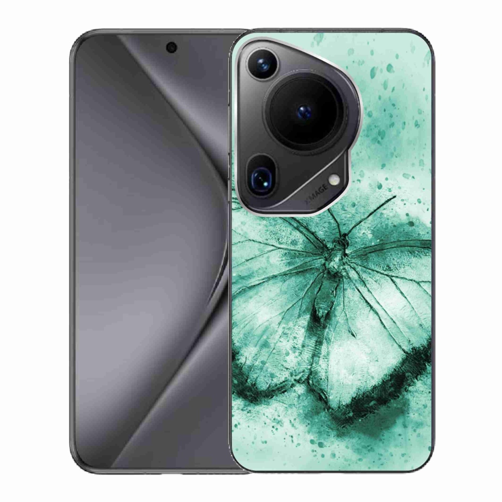 Gelový obal mmCase na Huawei Pura 70 Ultra - zelený motýl