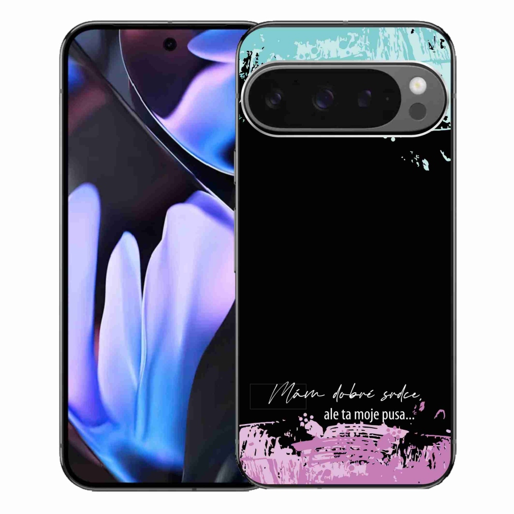 Gelový kryt mmCase na Google Pixel 9 Pro XL - vtipný text 3 černé pozadí