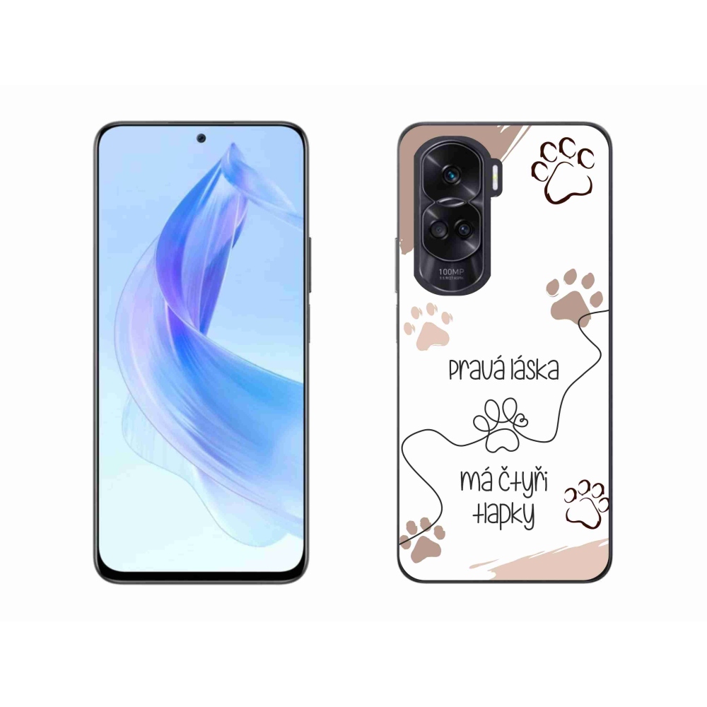 Gelový kryt mmCase na Honor 90 Lite - psí motiv 1 bílé pozadí