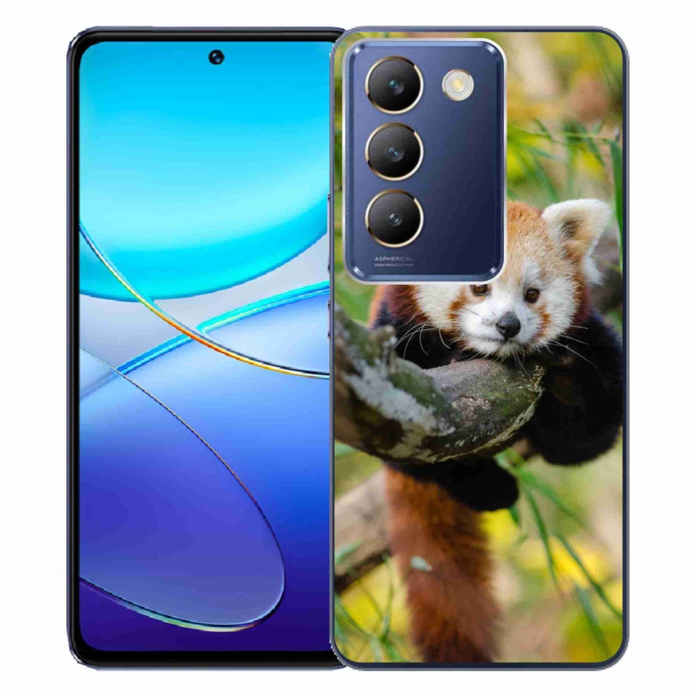 Gelový kryt mmCase na Vivo V40 SE 4G/5G - panda červená