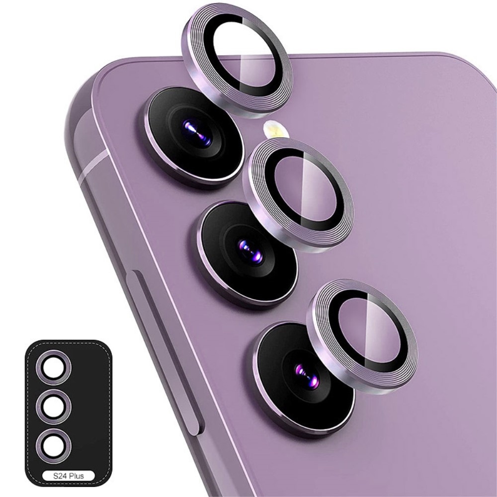 ENK sklo čočky fotoaparátu na Samsung Galaxy S24+ (samostatná skla) - fialové