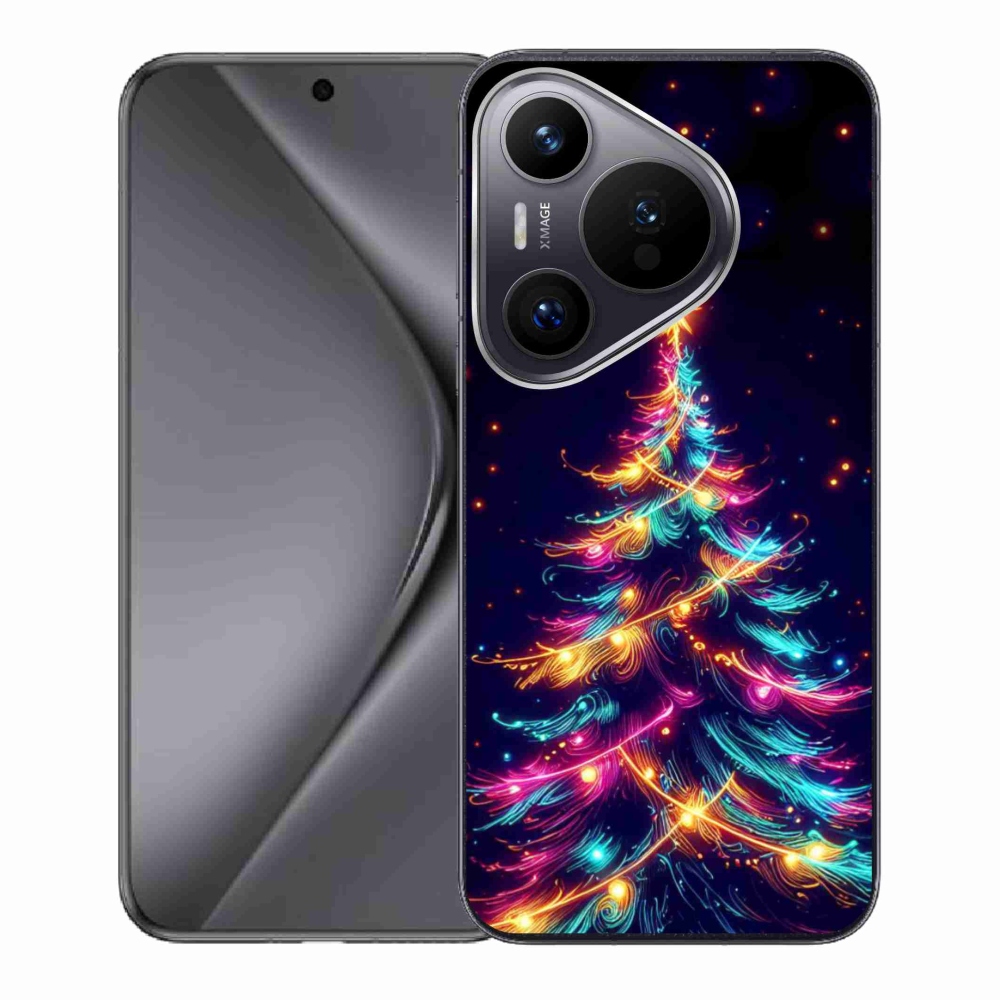 Gelový kryt mmCase na Huawei Pura 70 - neonový vánoční stromek