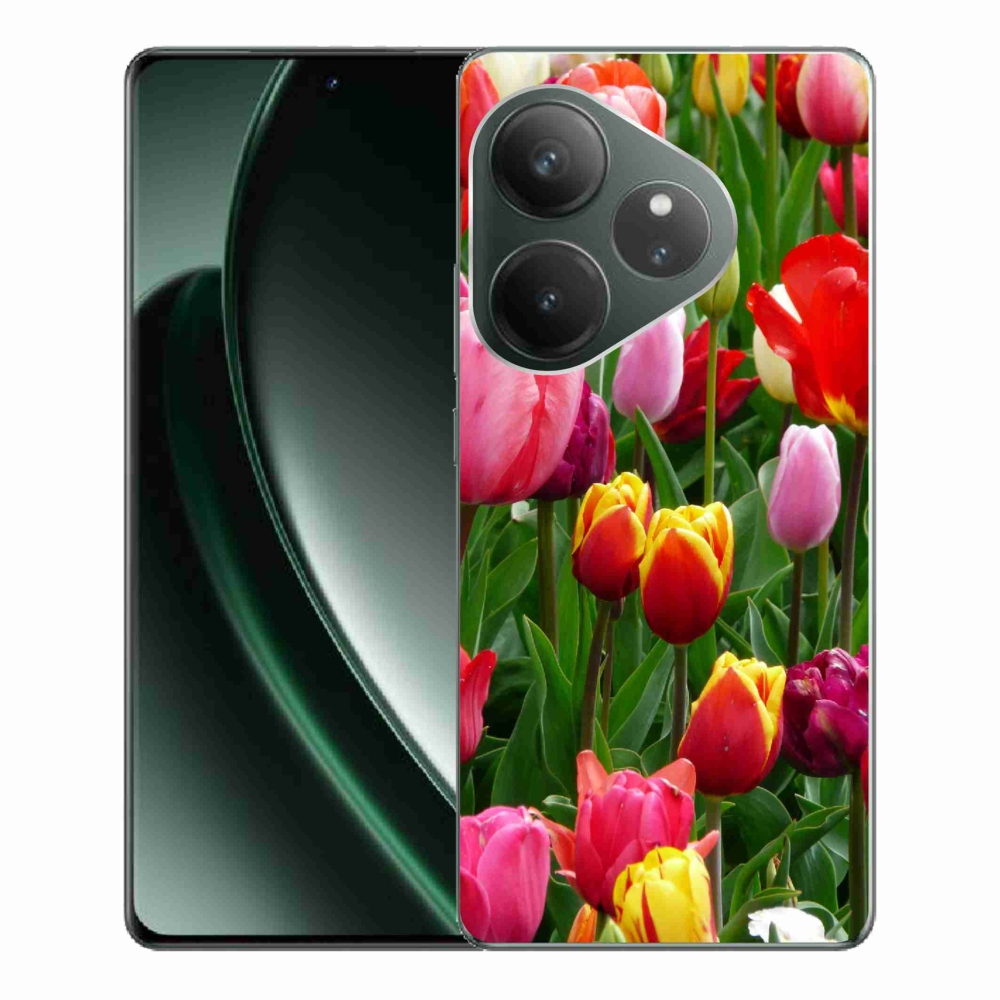 Gelový kryt mmCase na Realme GT 6 5G/GT 6T 5G - tulipány