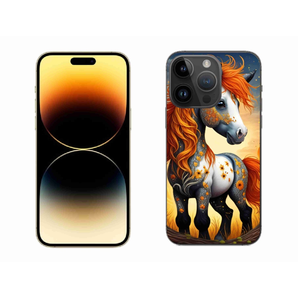 Gelový kryt mmCase na iPhone 14 Pro Max - barevný poník