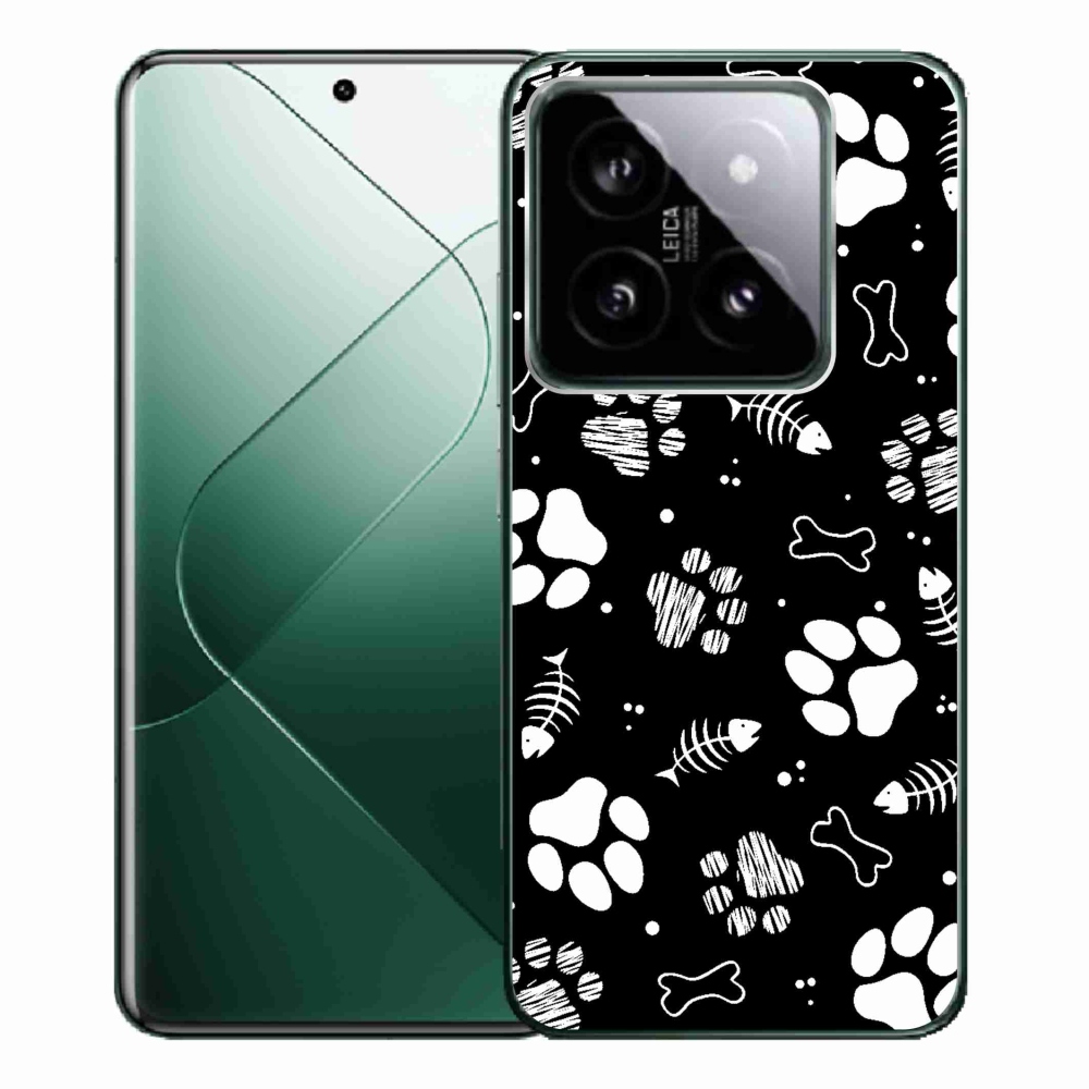 Gelový kryt mmCase na Xiaomi 14 Pro - psí tlapky