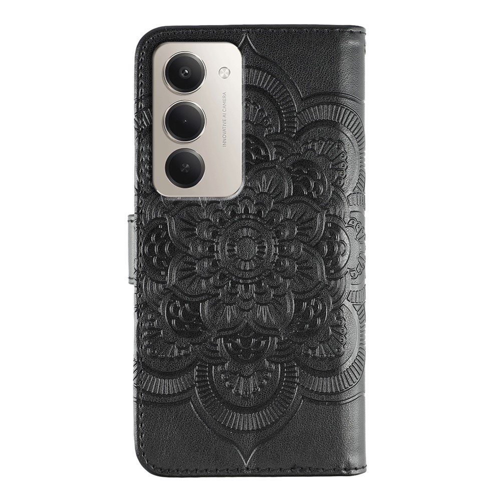 Mandala knížkové pouzdro na Xiaomi Redmi 15 5G - černé