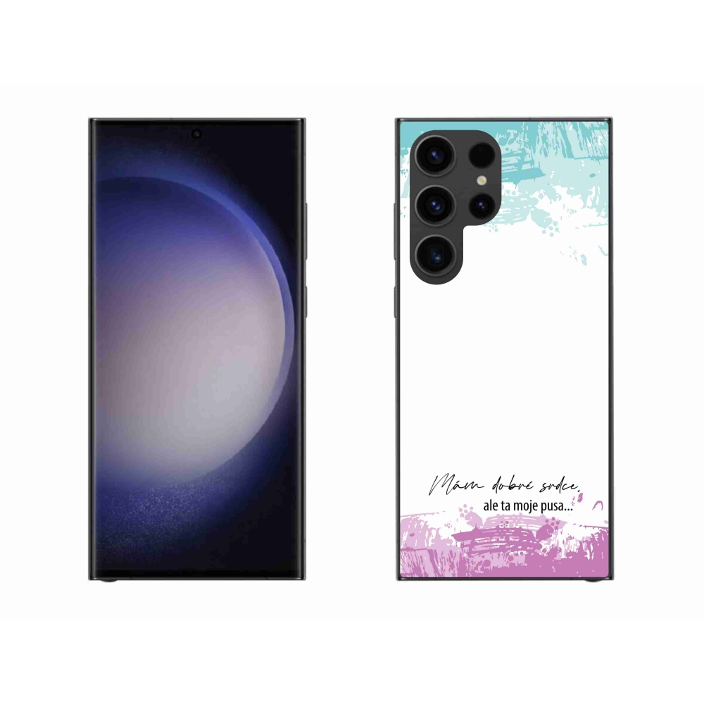 Gelový kryt mmCase na Samsung Galaxy S23 Ultra 5G - vtipný text 3 bílé pozadí