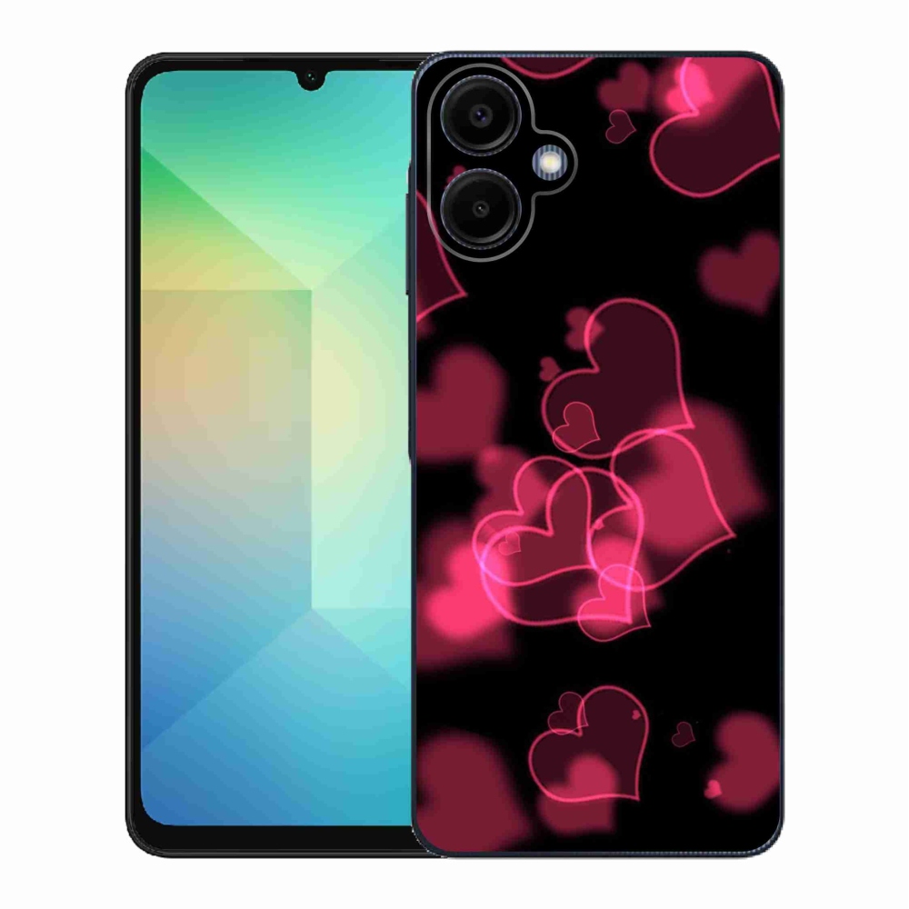 Gelový kryt mmCase na Samsung Galaxy A06 4G - červená srdíčka