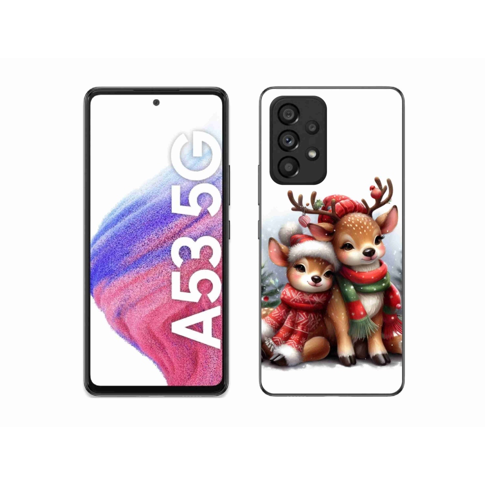 Gelový kryt mmCase na Samsung Galaxy A53 5G - vánoční sobi