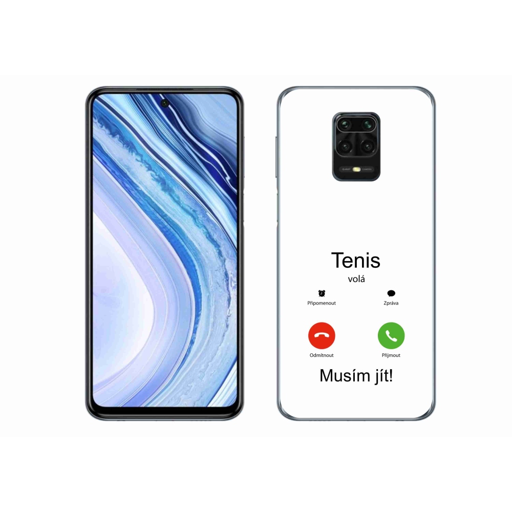 Gelový kryt mmCase na Xiaomi Redmi Note 9 Pro - tenis volá bílé pozadí